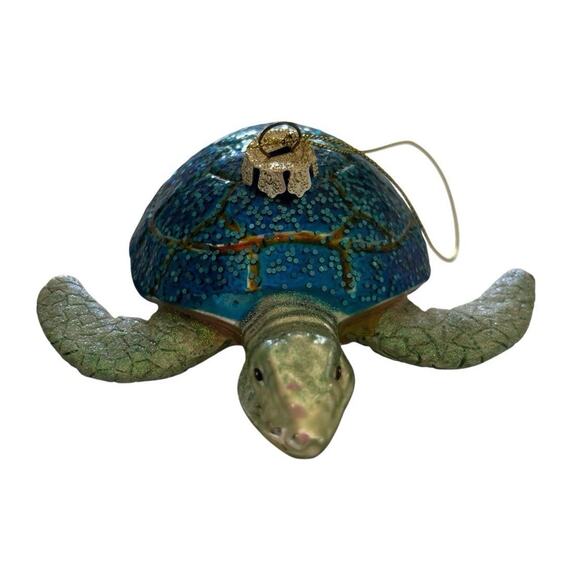Glass Sea Turtle Ornament Blue Green Pink Sea Turtle Ornament Sea Life Ocean - Picture 2 of 8